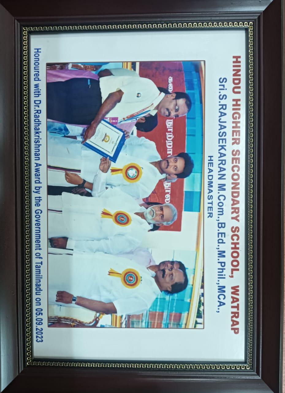 Dr. Radhakrishnan Award 2023 — Sri. S. Rajasekaran