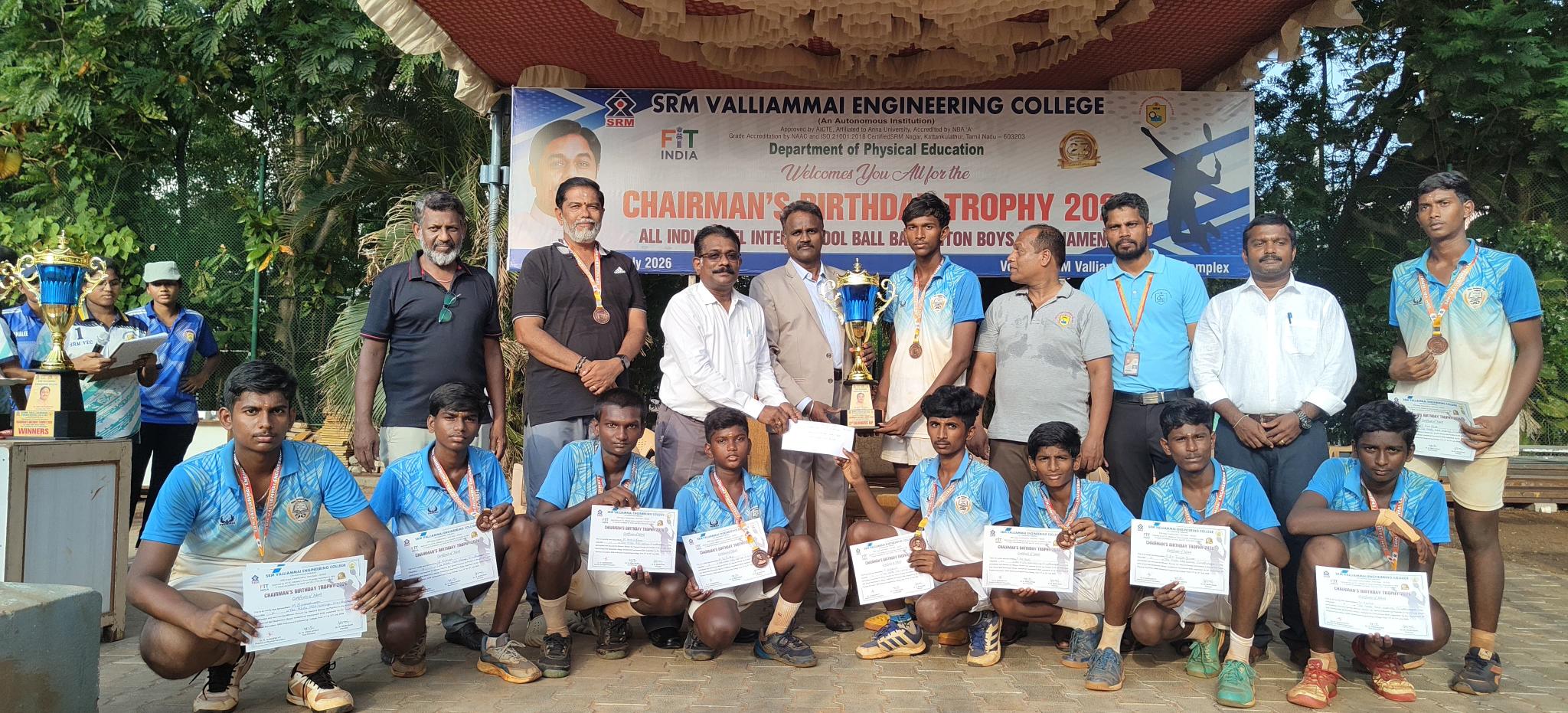 SRM Valliammai Chairman's Birthday Trophy 2026 — Third Place