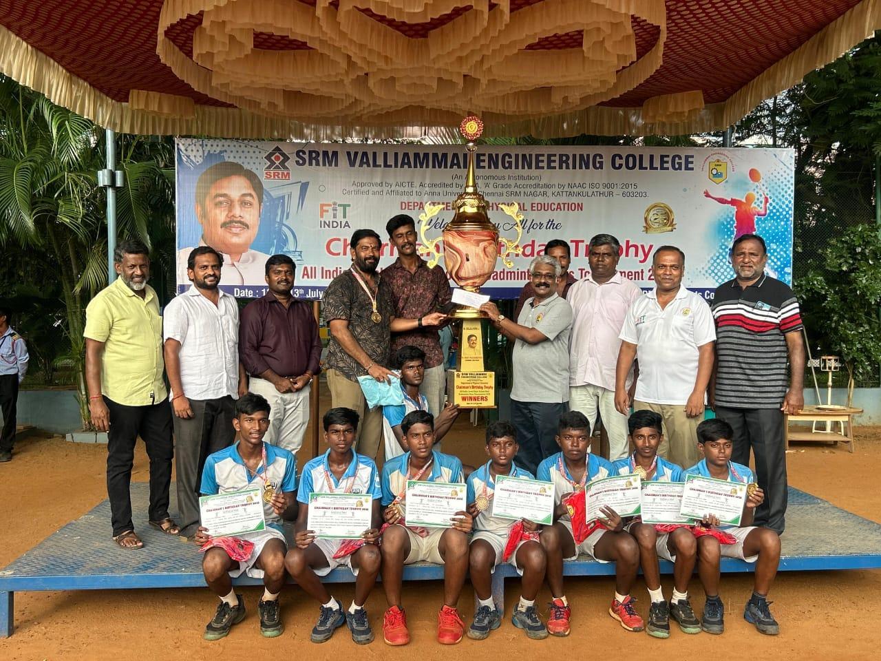 SRM Valliammai Trophy — Award Ceremony